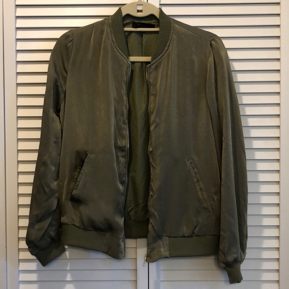 Green bomber jacket